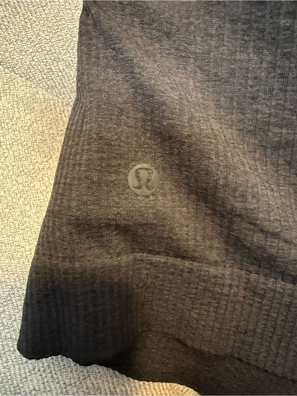 lululemon athletica Charcoal Ribbed Crop Top